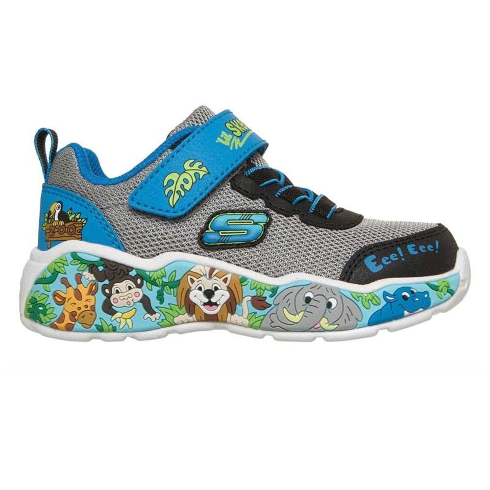 Skechers Toddler Play Scene Mesh Light Up Sneakers / Gray